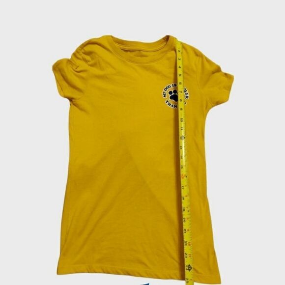 FREE State tee womens medium yellow My dog is cooler than you - Picture 5 of 8